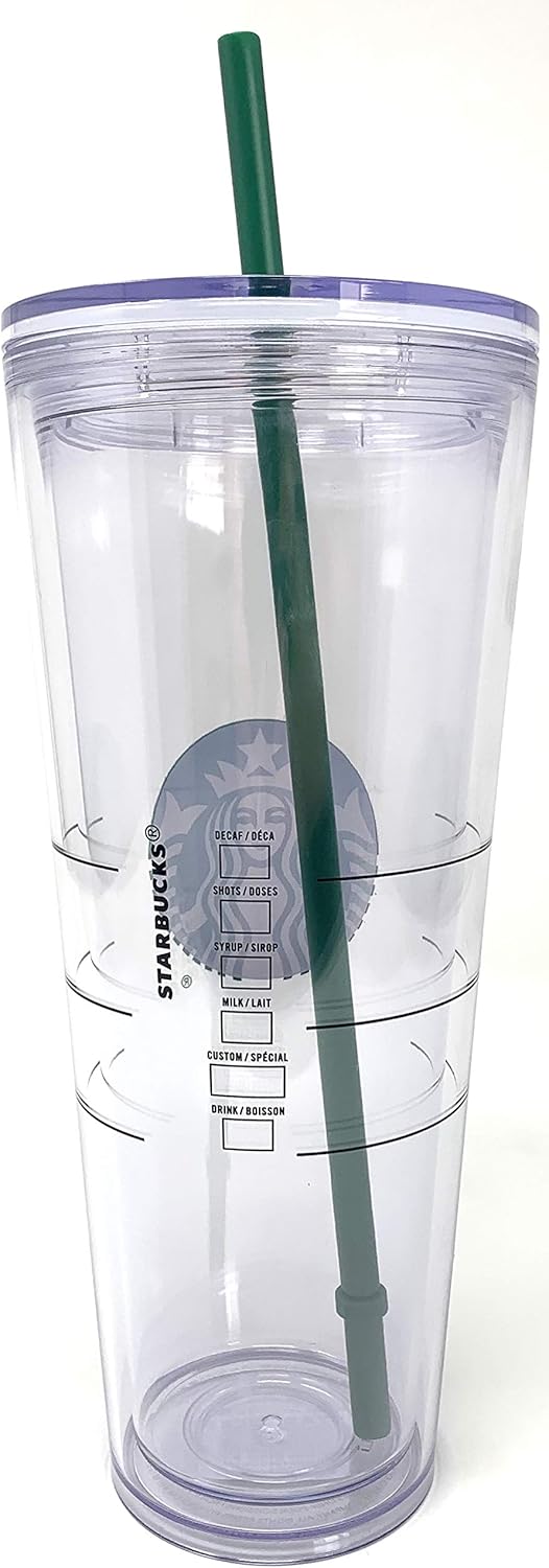 Rеvіеw Dіѕсоunt Starbucks Cold Cup Clear Venti Tumbler Traveler With Green Straw Logo - 24 oz