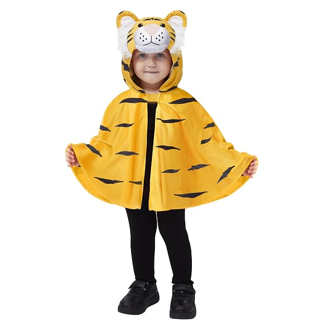 Spooktacular Creations Disfraz unisex de tigre amarillo con capa de tigre para Halloween, para bebé, unisex