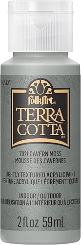 FolkArt, Cavern Moss 7021 - Pintura acrílica variada de 2 fl oz  2.0 fl oz Terra Cotta para manualidades fáciles de aplicar, suministros de arte con