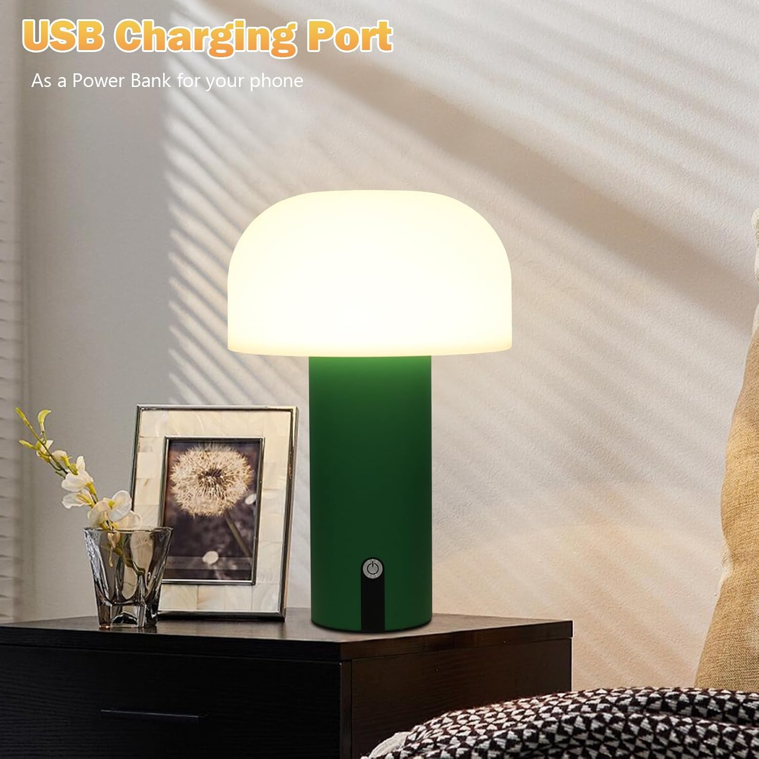 Wonder Solar Shower Lamp Waterproof Outdoor Cordless Table Lamp Small Table Lamp 4000mAh Touch Dimmable Night Light Bedside Table Lamps Night Lights for Bedroom Bathtub Camping Home