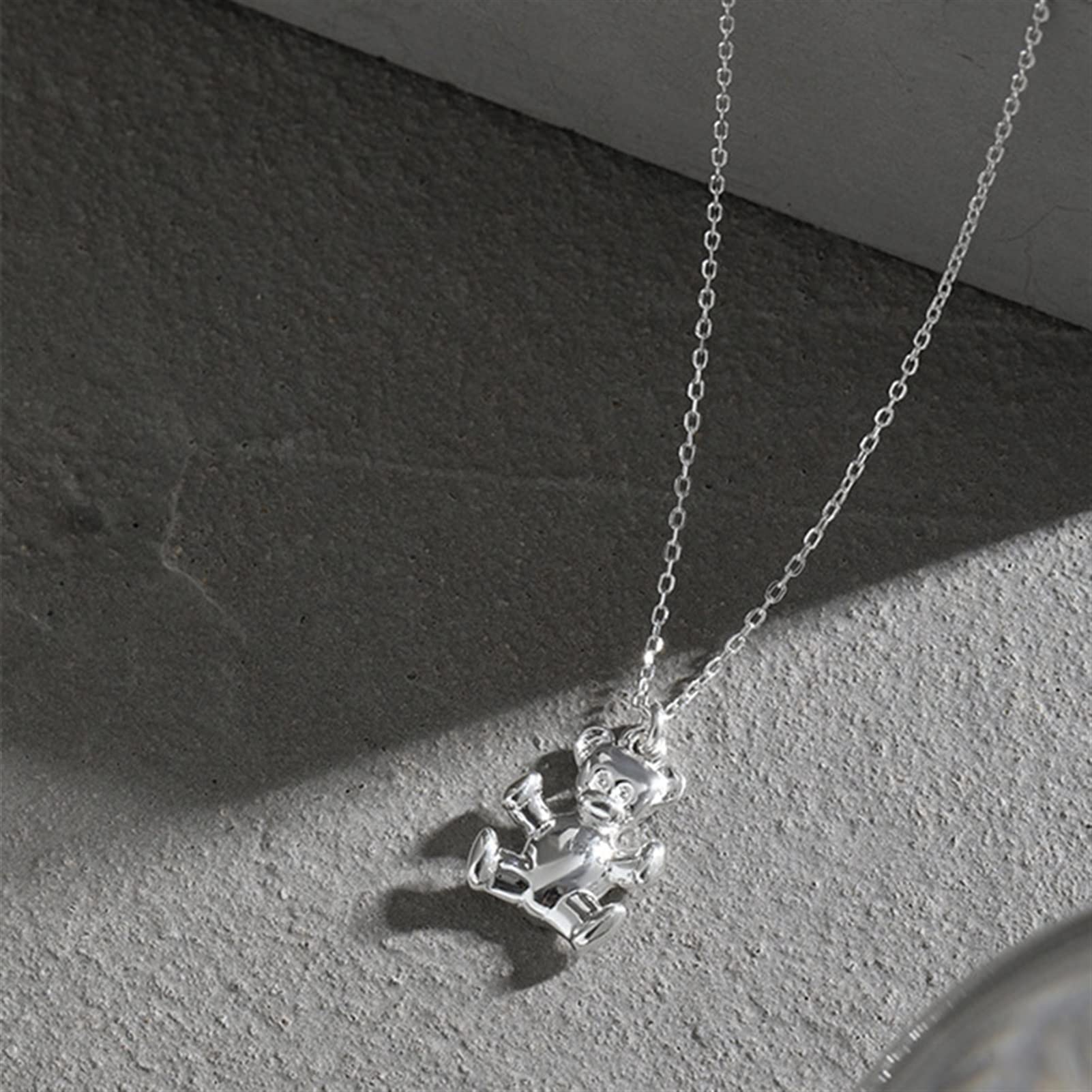 Amazon.co.jp: ネックレス 925スターリングシルバークマの形可愛い