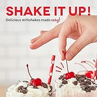 Vista 2 de Dash Batidor retro para maltas, bebidas de fuente de soda, batidos de proteínas, tortillas para batir y masa para panqueques, ajustes de 2