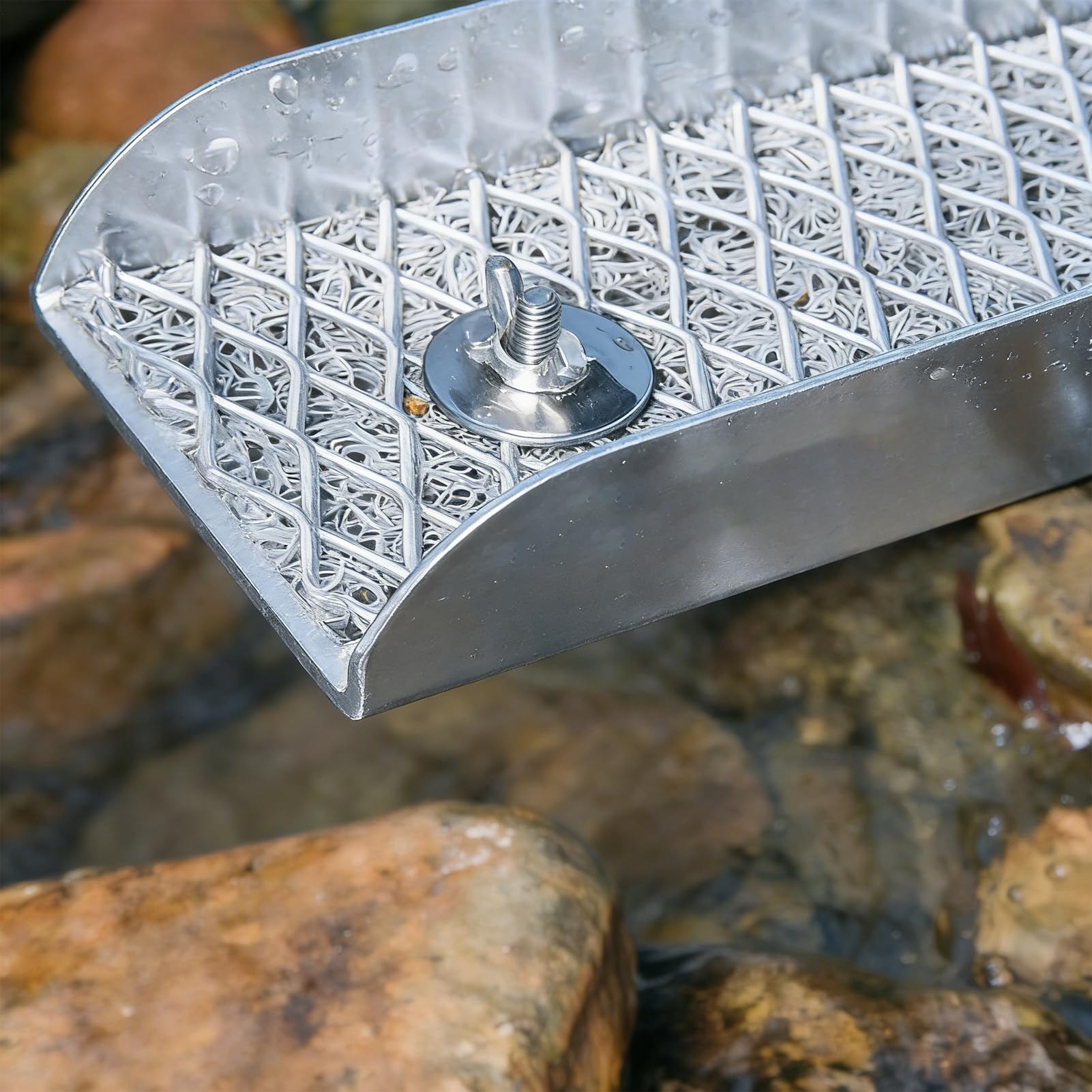Attrezzatura mineraria d'oro, Kit portatile Sluice Box, Strumento minerario all'aperto con raccolta fiala, Attrezzatura mineraria in metallo resistente, Stile di esplorazione avventura, Flusso del