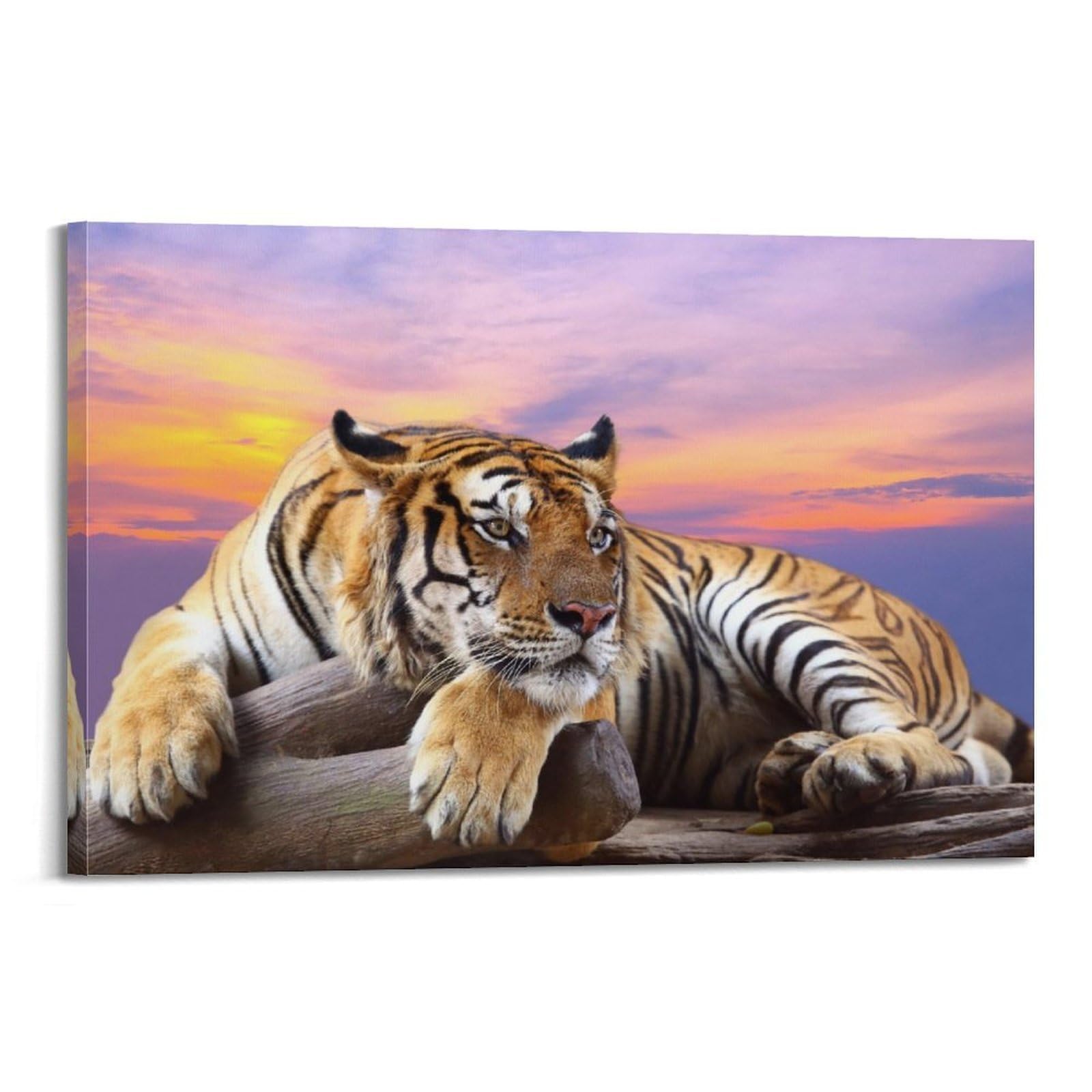 JTLFXY Animal Poster with Resting Tiger Poster Decorative Painting Canvas Wall Posters And Art Picture Print Modern Family Bedroom Decor Posters 20x30inch(50x75cm)