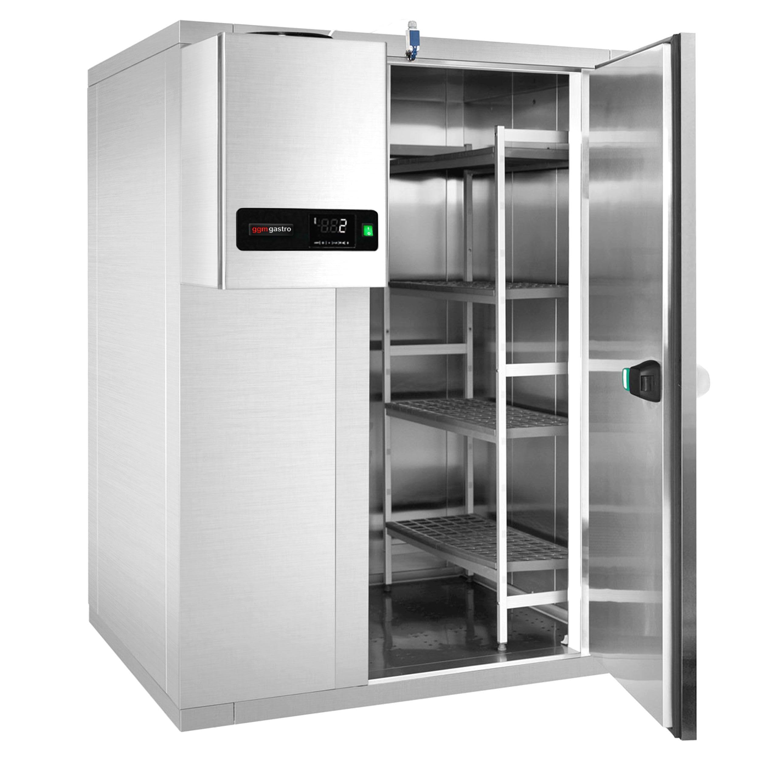 GGM Gastro | KF1212E#WKAF5END | Edelstahl Kühlzelle - 1200x1200mm - 1,8m³ - inkl. Kühlaggregat