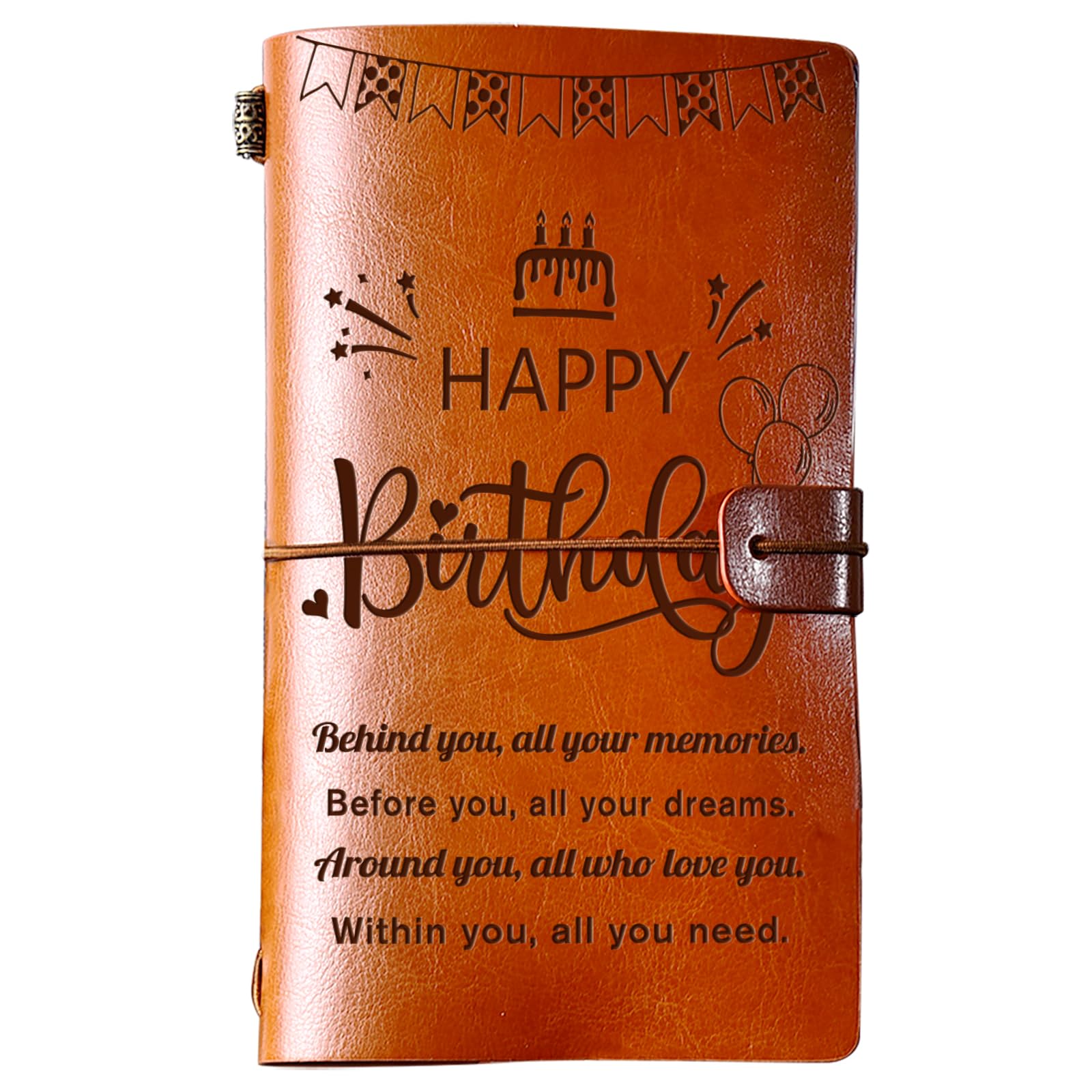 PRSTENLY Birthday Gifts for Girls, 140 Page Refillable Leather Journal Gift