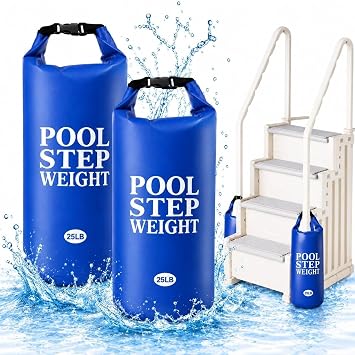 25LB Pool Step Weights, 2Pcs Sand Bags for Pool Ladders & Stairs