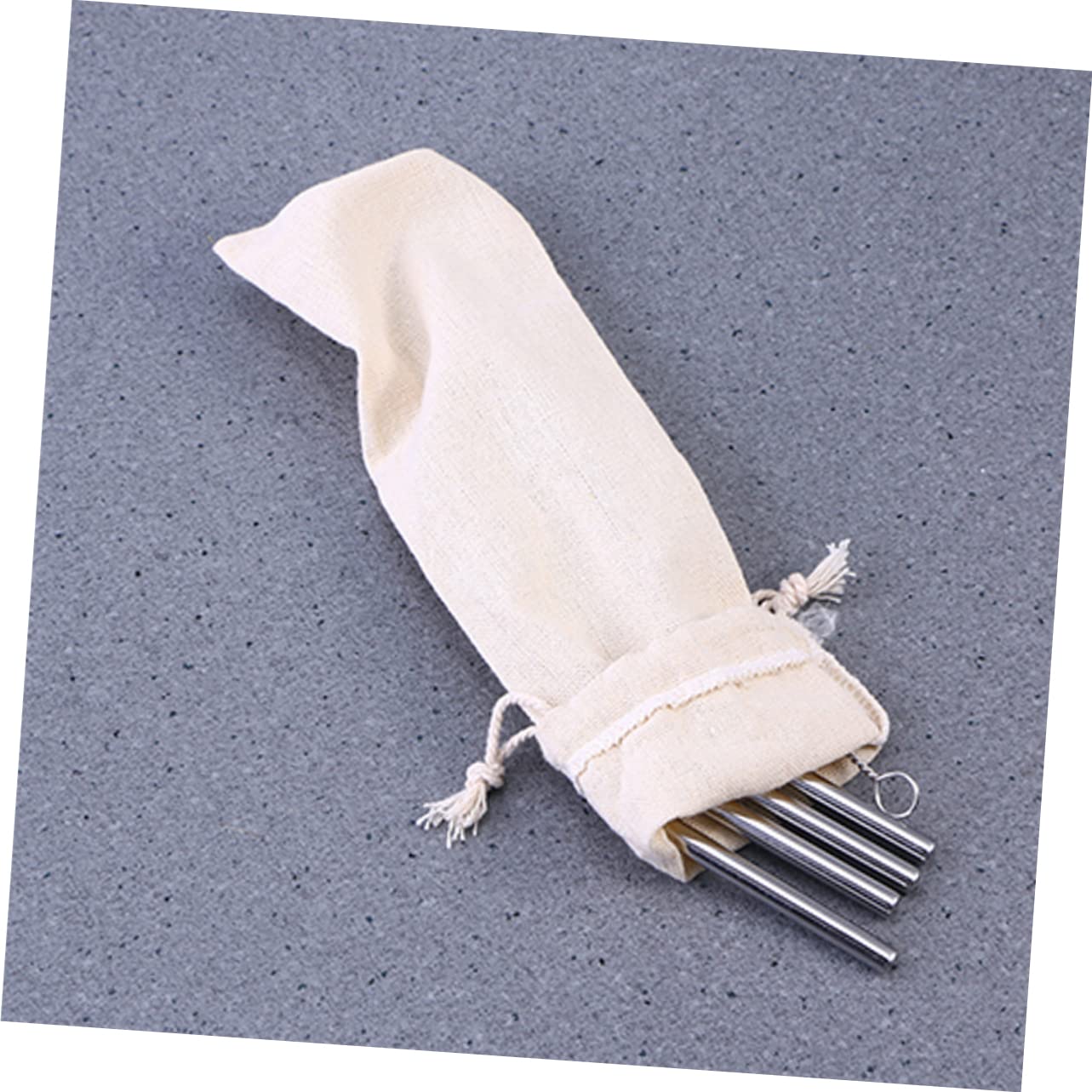 SOIMISS À Cordon En Coton Et Lin Pour Couverts 10 Pièces Pochette De Rangement Portable Pour Fourchette Cuillère Baguettes Couverts De Camping Pique