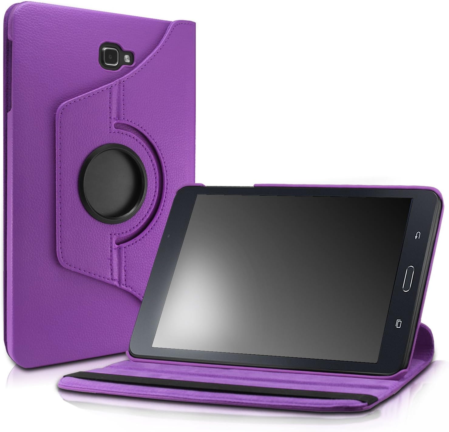 Infiland Case for Samsung Galaxy Tab A 10.1 Case, Smart 360 Degrees Rotating Stand Case Cover for 2016 Release Samsung Galaxy Tab A 10.1-Inch Tablet (SM-T580 / SM-T585, No S Pen Version)- Purple
