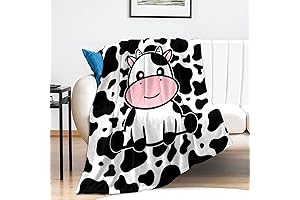 50'' x 40'' Super Soft Cute Cow Print Blanket