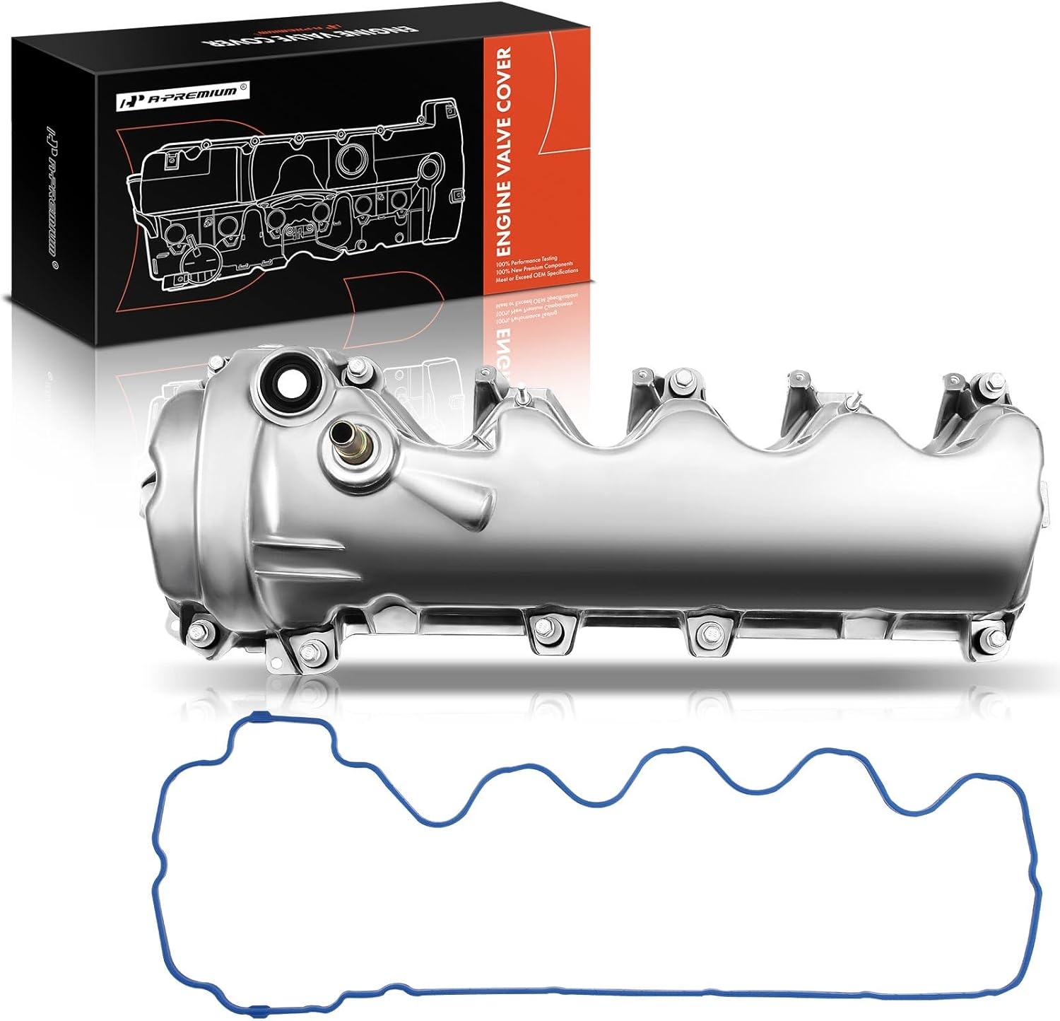 A-Premium Left Side Engine Valve Cover, with Gasket & Bolts, Compatible with Ford Lincoln Mercury (V8 4.6L or 5.4L) - 2005-2014 - Expeditio Explorer F-250/350 Super Duty Lobo Mustang Mark LT Navigator