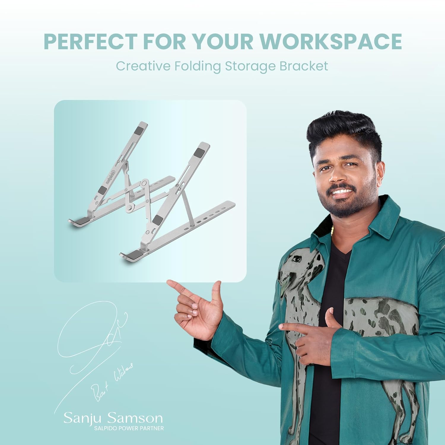 SL-221, 6-Level Adjustable Foldable Aluminum and Silicone Build Laptop Stand, Multi-Size Compatible, Easy Folding for Storage Ergonomic Comfort Works with MacBook, Dell, HP & More (Silver) 27 710vefLpnTL. SL1500