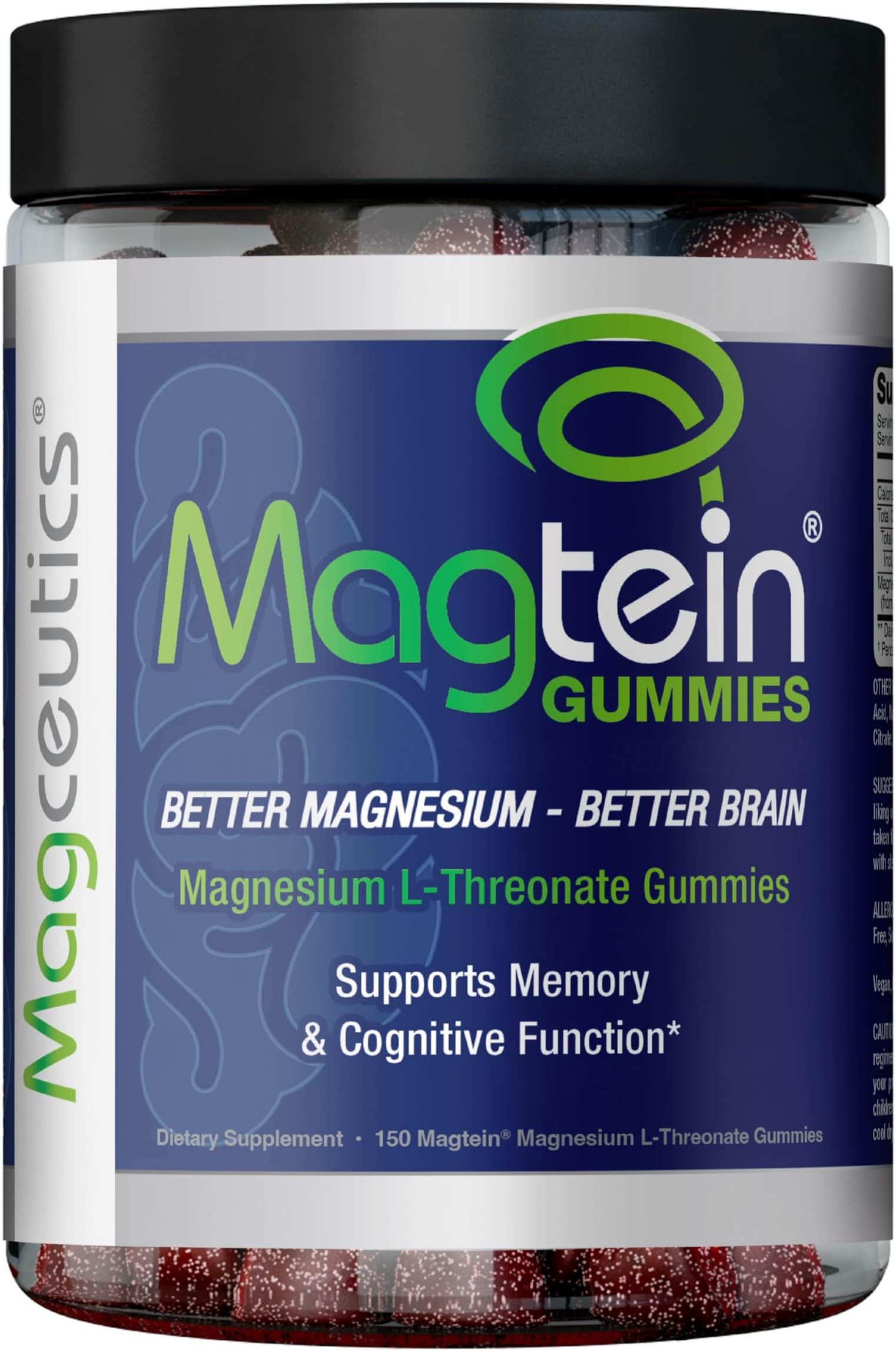 Magceutics Magtein Gummies - Magnesium L-Threonate Gummies, Brain Support, Fo...
