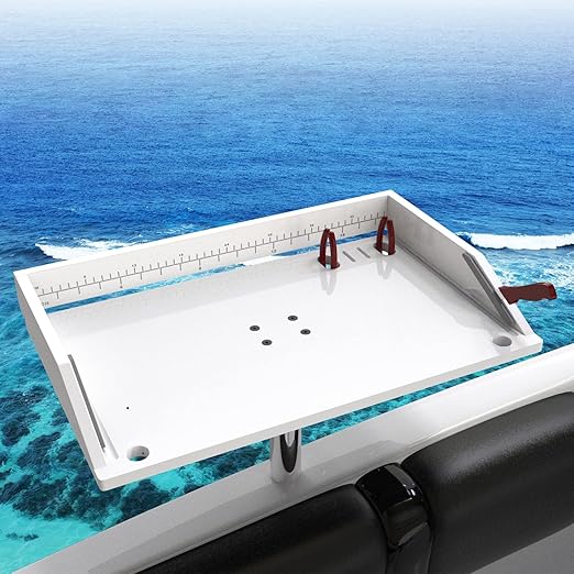 osemar Boat Bait Table with Rod Holder Bait Cutting Board