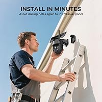 Vista 2 de Cámaras de seguridad solar de 2K con vista de 360°, cámaras inalámbricas para exteriores, cámaras WiFi de 2.4g para seguridad del hogar, visión