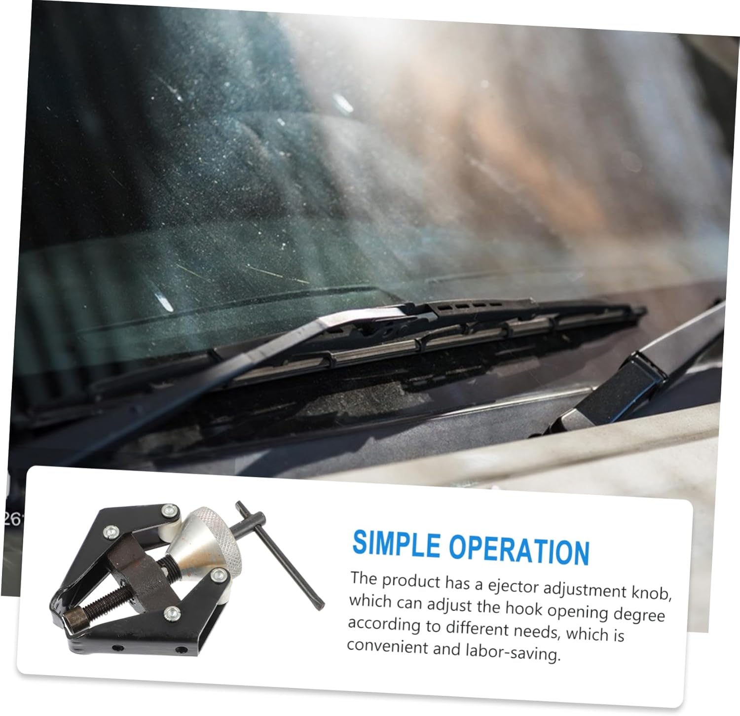 PRETYZOOM Adjustable Wiper Arm Removal Tool Windshield Wiper Puller with Ejector Knob High Precision Repair Tool