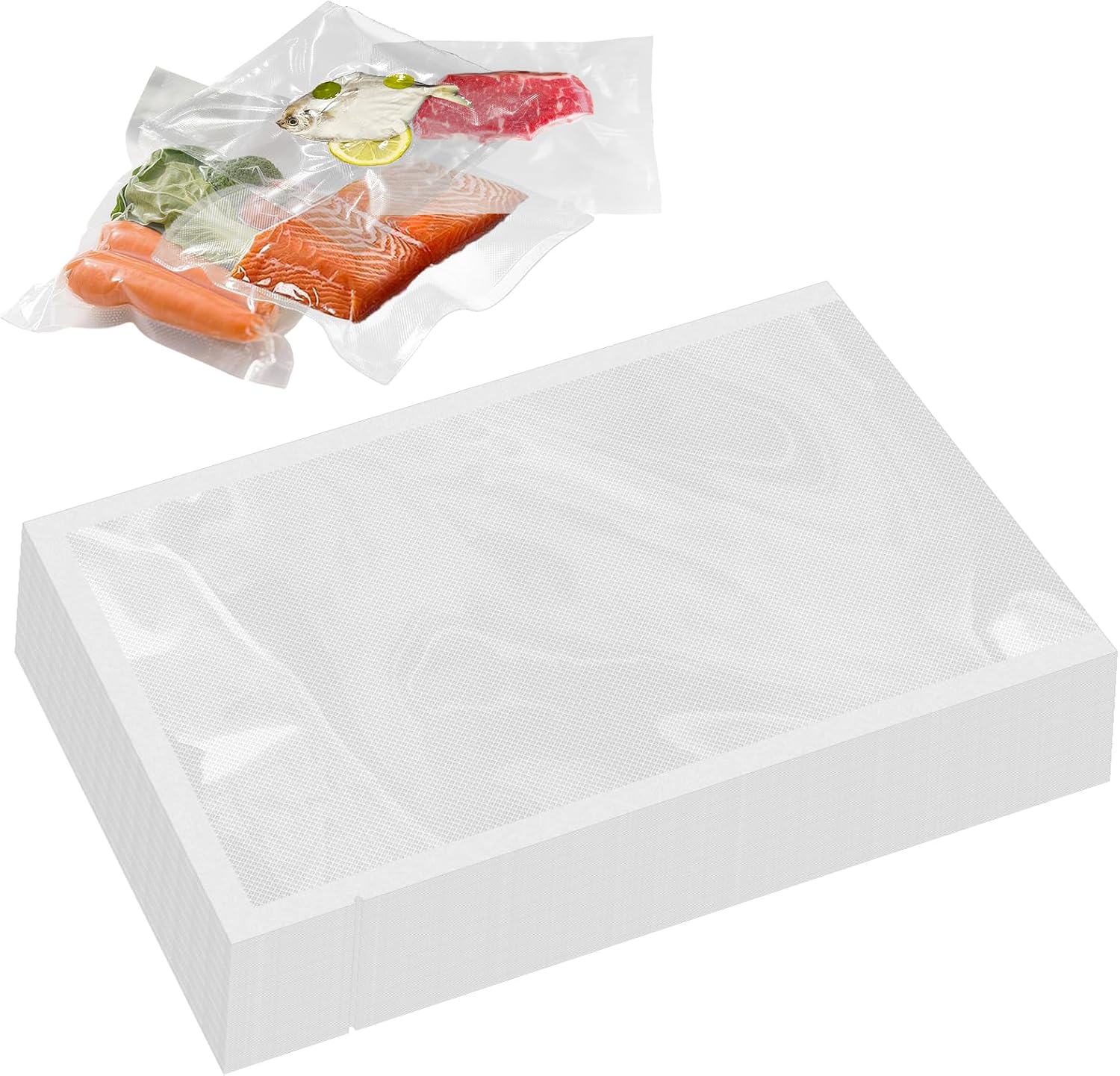 100 sztuk woreczków próżniowych, woreczki próżniowe na żywność 20 x 30 cm, folii do zgrzewarki próżniowej, skutecznie zapobiega kontaktowi z bakteriami i wydłuża trwałość żywności