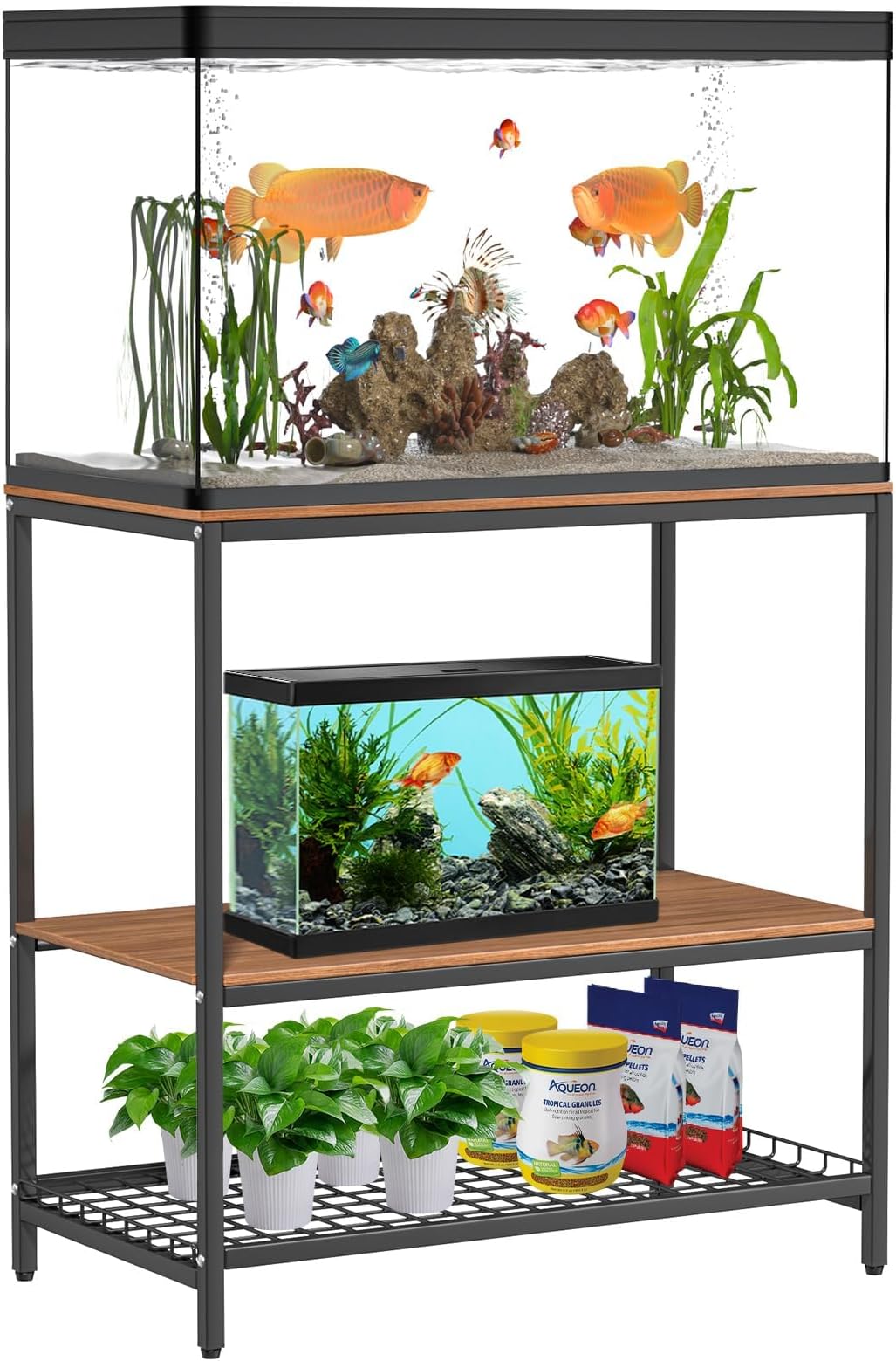 Metal Aquarium Gallon Aquarium Stand 10 Gallon 5-, Metal Double