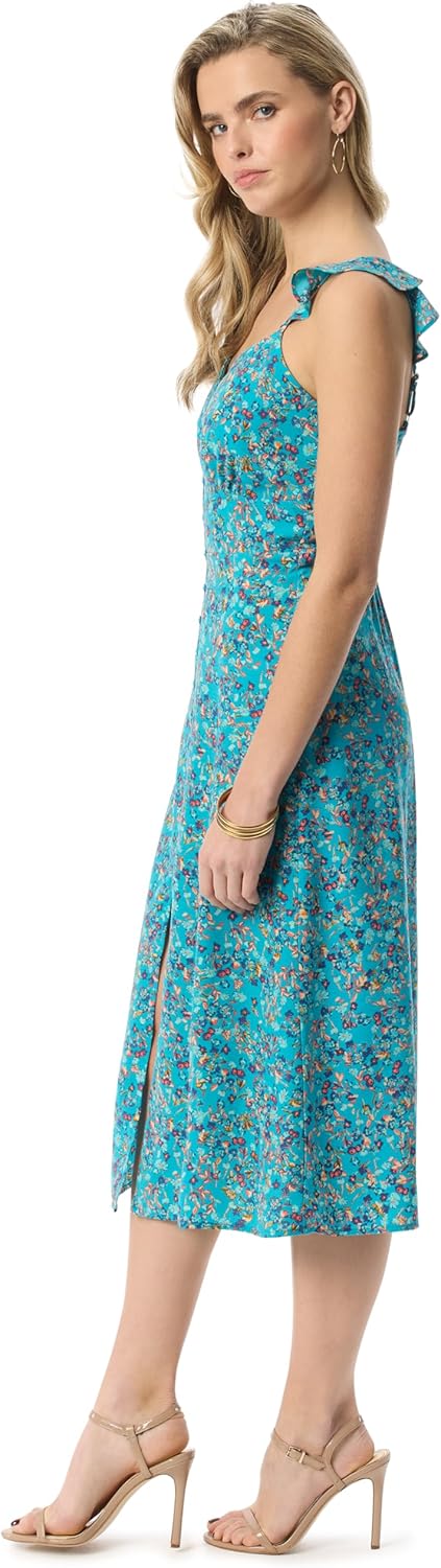 Jessica Simpson Womens Sahira Fitted Maxi Dress with Front Slit Standard - Image 4