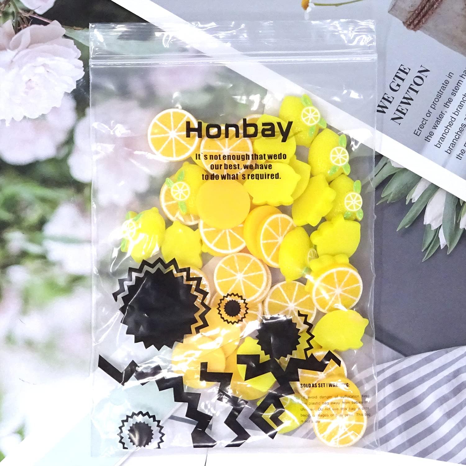 Honbay 40PCS Slime Charms Flatback Resin Charms Lemon Fruit Embellishments for Scrapbooking, Hair Clip, Phone Case, DIY Crafts - Image 7