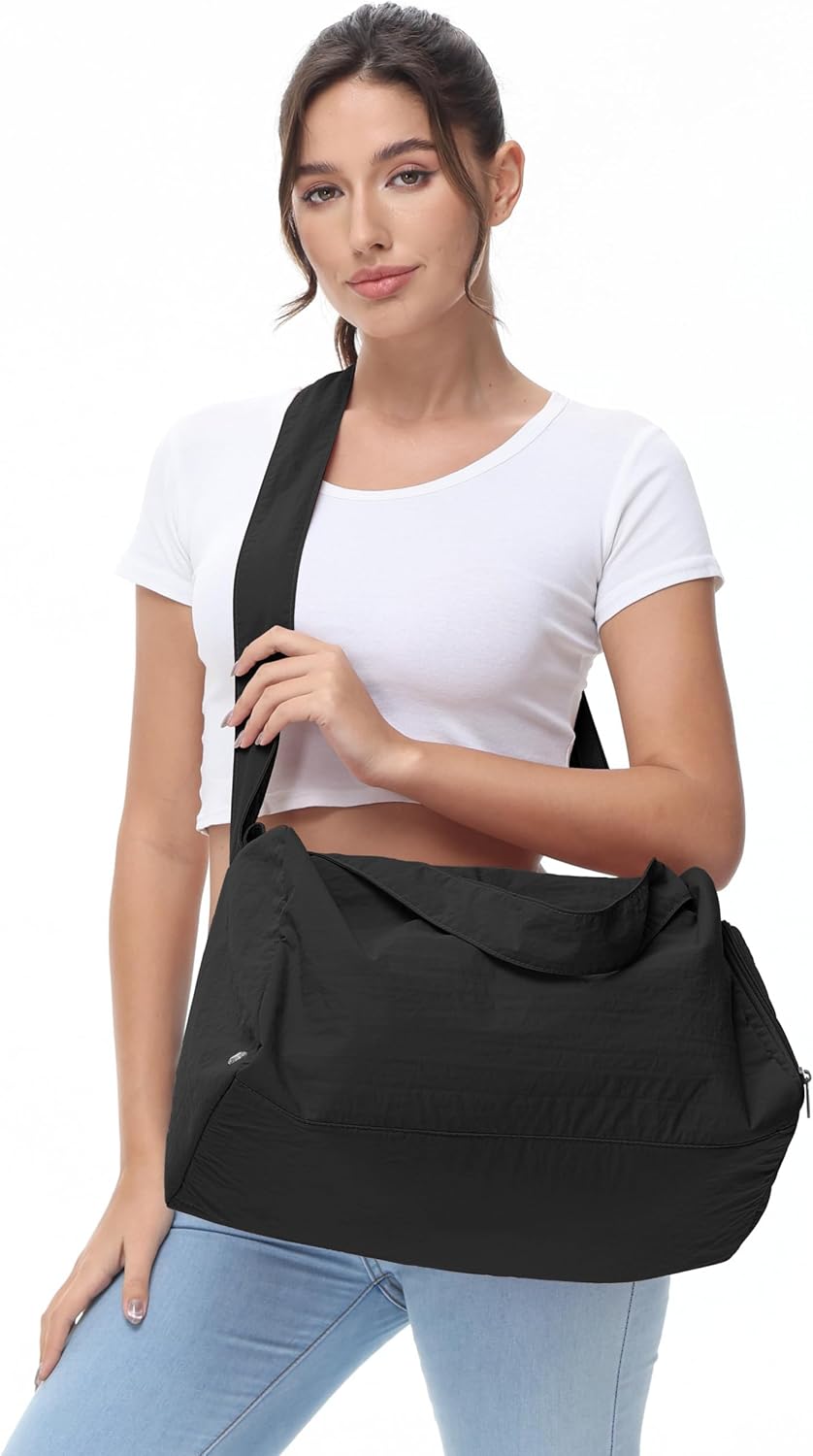 Small Gym Bag for Women with Shoes Compartment, Stylish Duffle Travel Bag for Plane, Lightweight Duffle Bag for Women & Men, Sport Gym Tote Bag with Wet Pocket for Yoga, Pilates, Swimming - Image 5