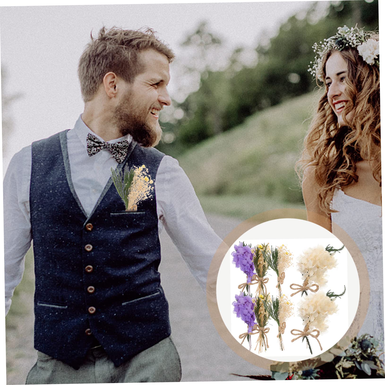 Alipis 4 Stück Getrocknete Blumensträuße Bündel Miniatur Trockenblumen für DIY Dekoration Natürliche Pflanzen für Hochzeiten Basteln und Wohnraumgestaltung Langlebig und Pflegeleicht