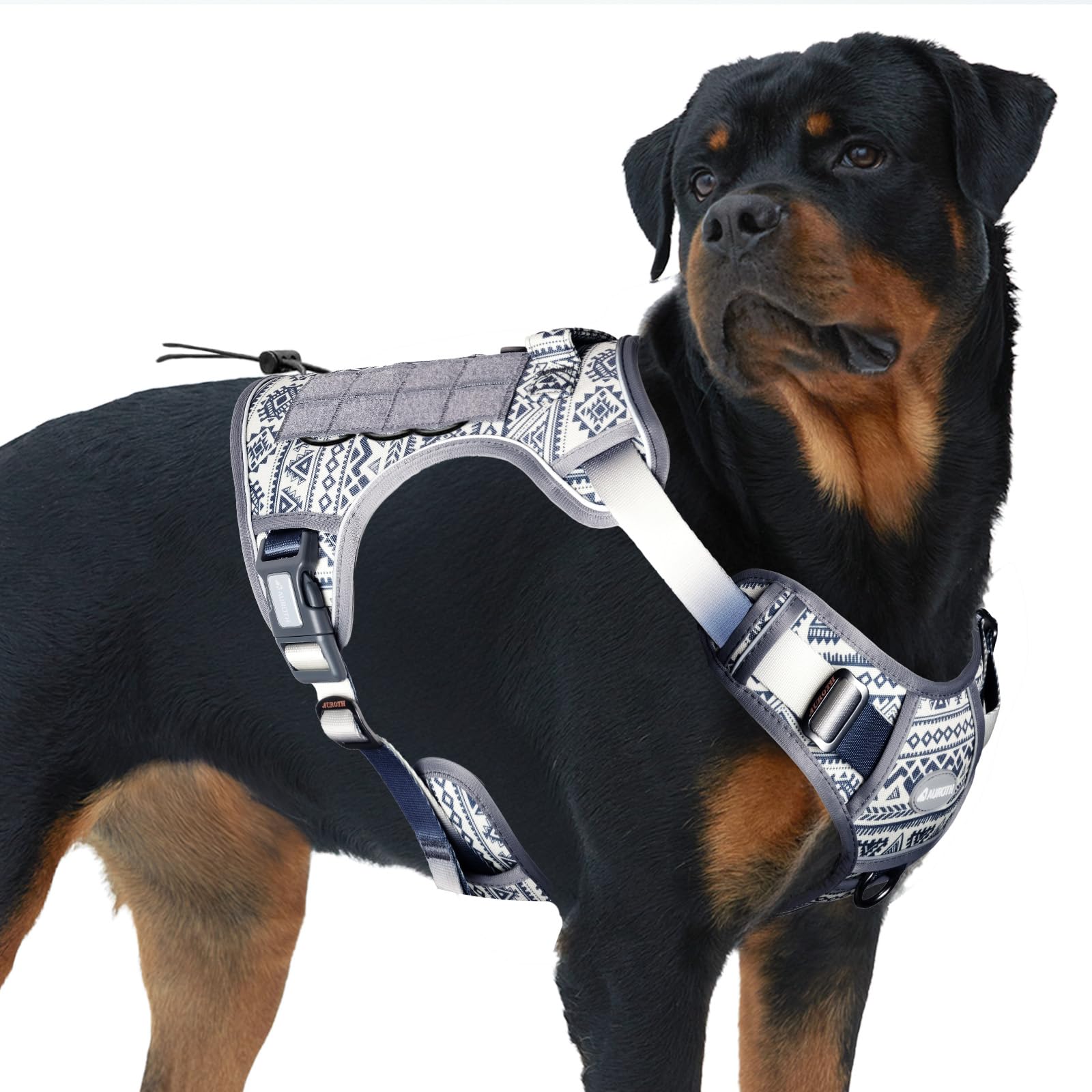 AUROTH Tactical Dog Harness for Large Dogs, Heavy Duty No Pull Pet Vest