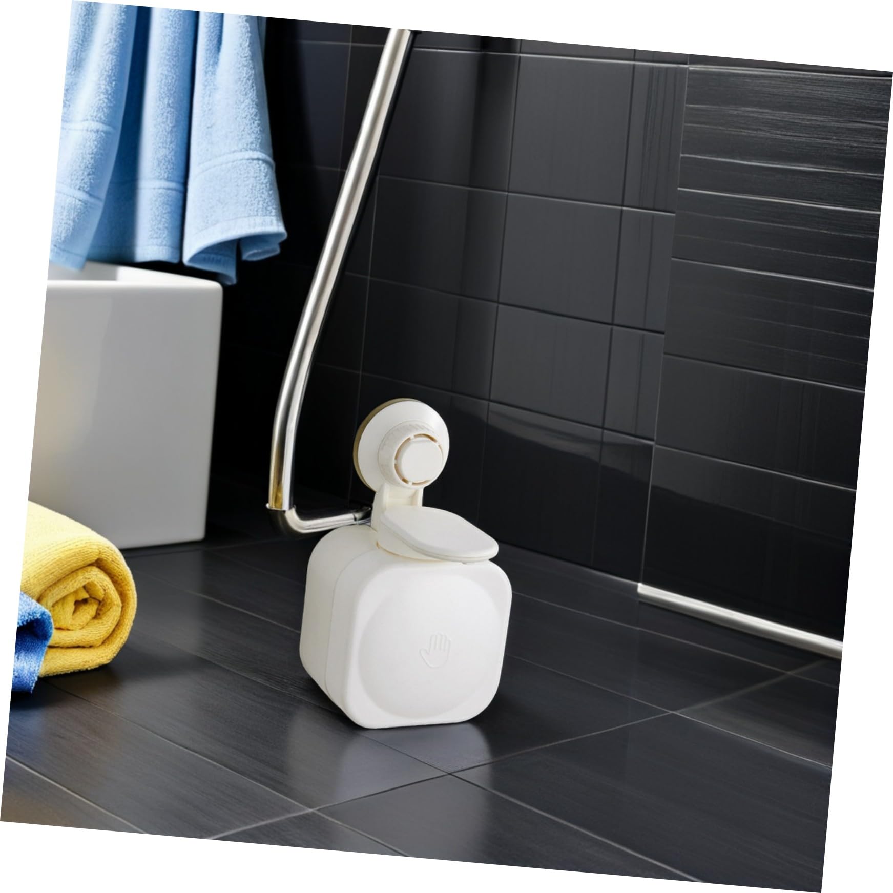 Dispensador de Jabón y Dispensación Uniforme Abs Blanco de Pared Ventosa sin Fugas para Ducha Adecuado para Baños y Cocinas Modernas