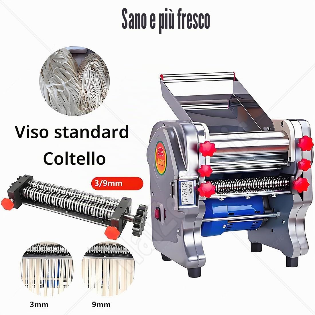 Máquina eléctrica de acero inoxidable para pasta fresca y tagliatelle.