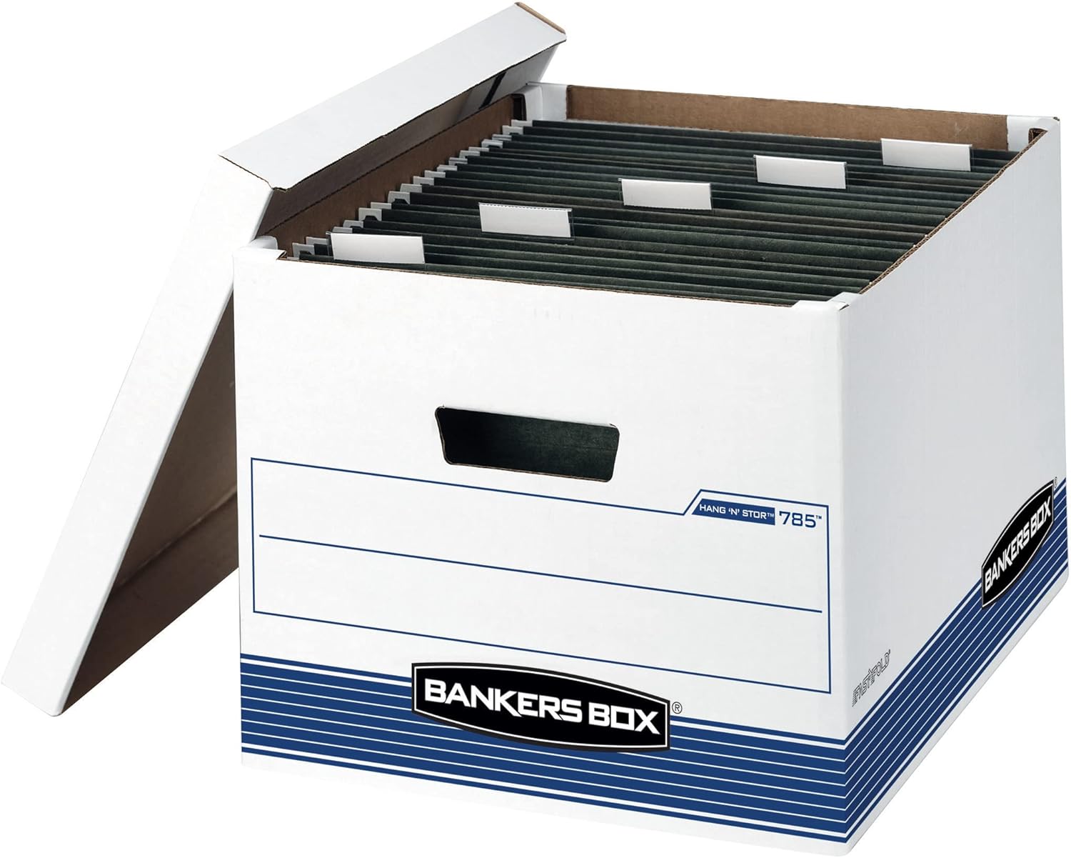 Weekly Top Sale Bankers Box HANG'N'STOR Medium-Duty Storage Boxes, FastFold, Lift-Off Lid, Letter/Legal, 4 Pack (00785)