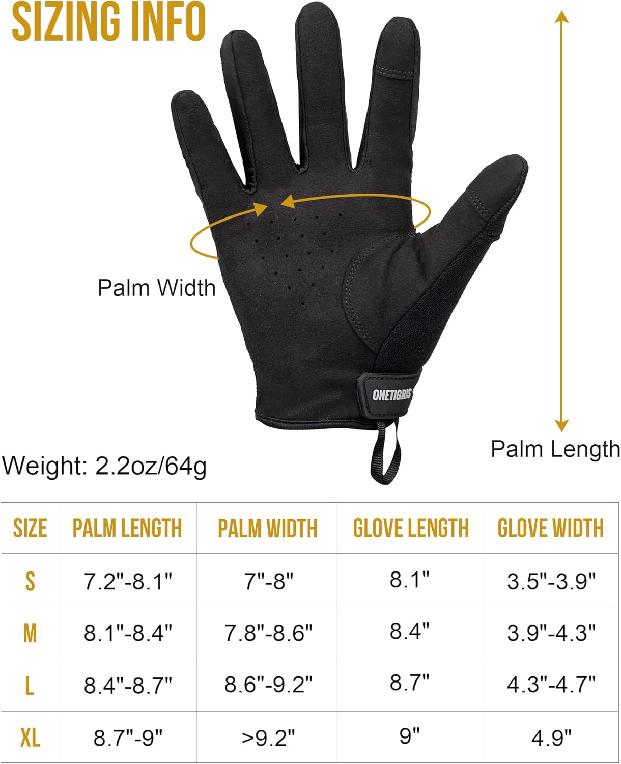 OneTigris Shooting Gloves for Men - Touchscreen Shooting Gloves Airsoft Gear Paintball Gloves Motorcycle Gloves for Men Hiking Hunting Fighting Outdoor Winter, Black