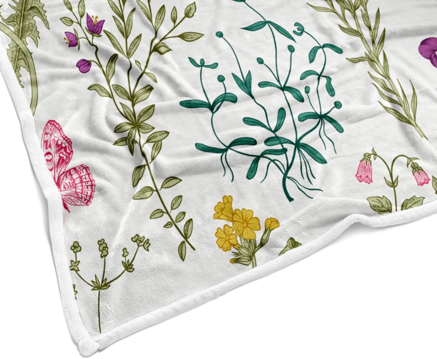 NYMB Flower Throw Blanket for Couch Bed, Spring Flower Throw Blanket, Colorful Watercolor Flower Decorative Soft Warm Cozy Blanket Plush Throws ​Blankets (60"" x 80"")…