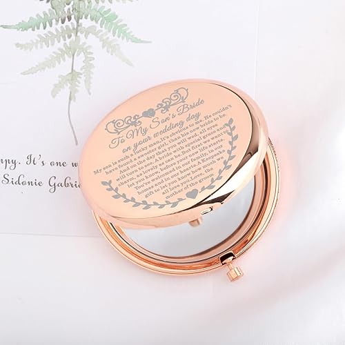 Miniatura 2 de UJIMS Espejo de maquillaje para nuera en el día de tu boda, regalo para novia de suegra, regalo para boda, regalo de despedida de soltera (boda de