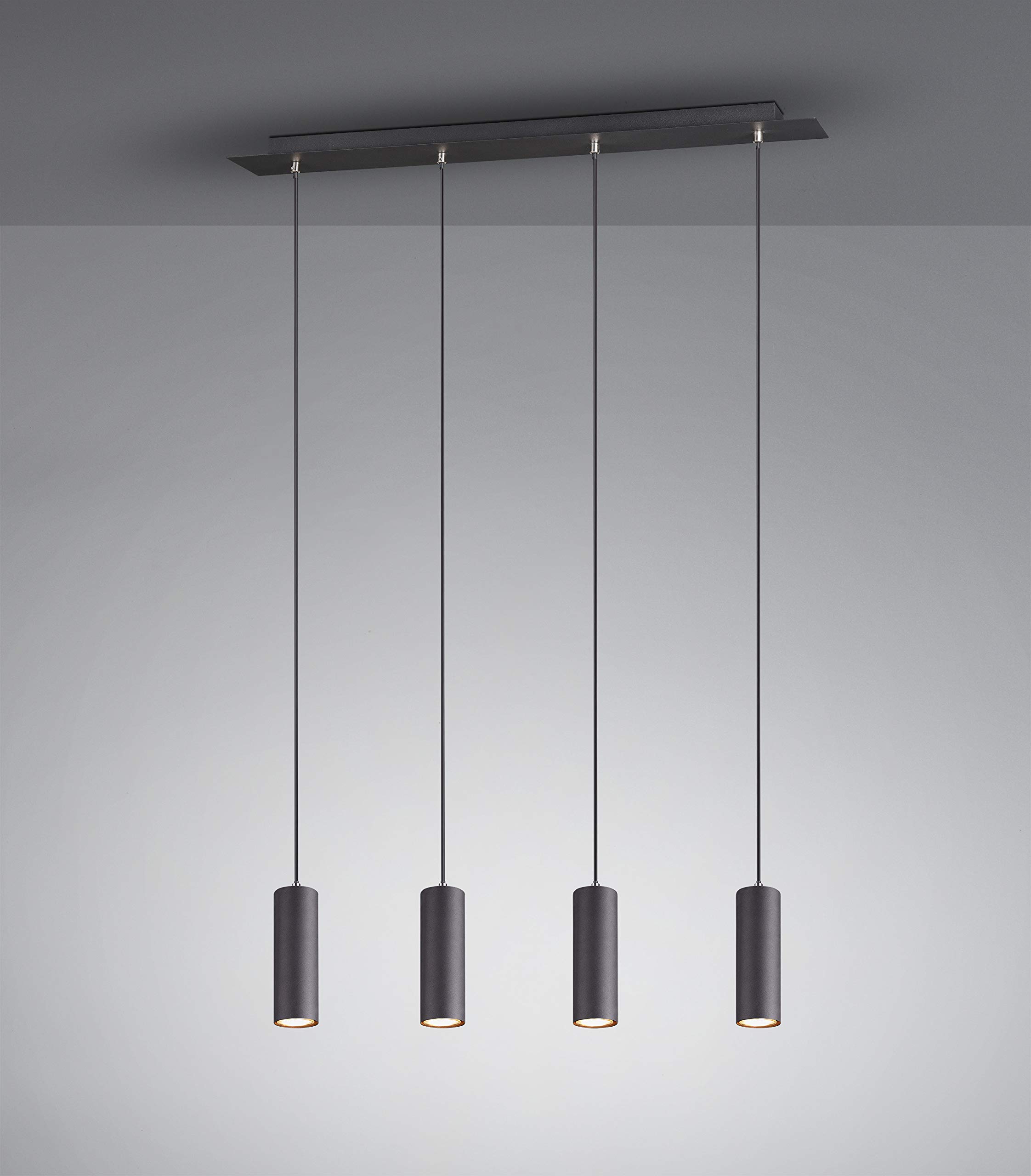 Trio Leuchten Marley 312400432 Luce PendentePendel 4-flammig, Nero Opaco