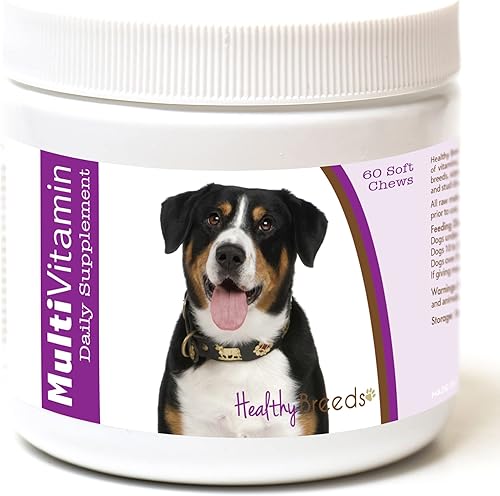 Miniatura 114 de Healthy Breeds Multivitamínico siberiano Husky para perros, suplemento diario recomendado por veterinarios, sabor a tocino, 60 masticables suaves