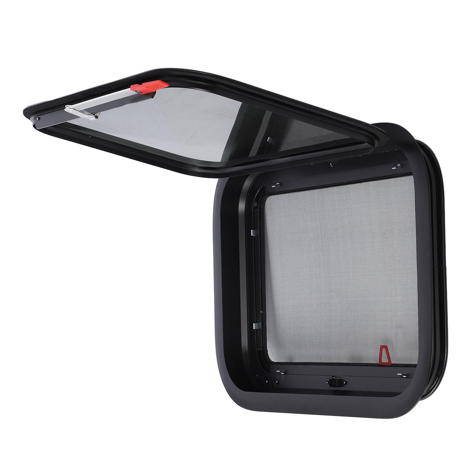 Yinhing Finestra di Uscita di Emergenza per, Telaio in Alluminio Anodizzato da 22,4" x15,2 con Schermo a Rete in Vetro Temperato per Roulotte e Installazione Semplice e Rapida con Blocco di