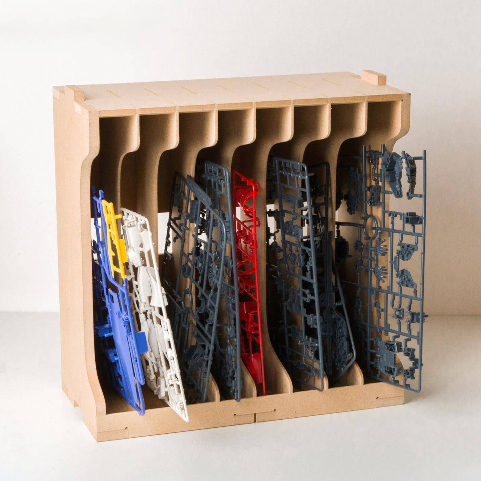 Modellbausatz Werkzeugaufbewahrungsregal Teilehalter Bastelständer MDF Holzregal für Zubehör Und Spritzlinge für Kreativen Modellbau Hobbyraum, 30x15x40cm