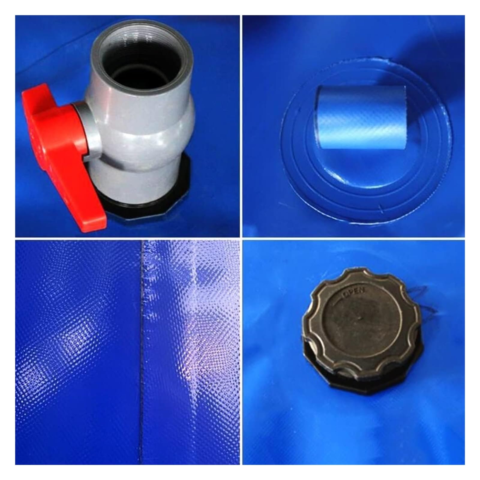 BidóN De Agua Plegable Wall Art Bolsa De Almacenamiento De Agua Blanda, Cubo De Agua Flexible Plegable Con Grifo, Portador De Agua De Pvc, 0.9mm De Espesor Resistente Al Desgaste For Construcción Jard