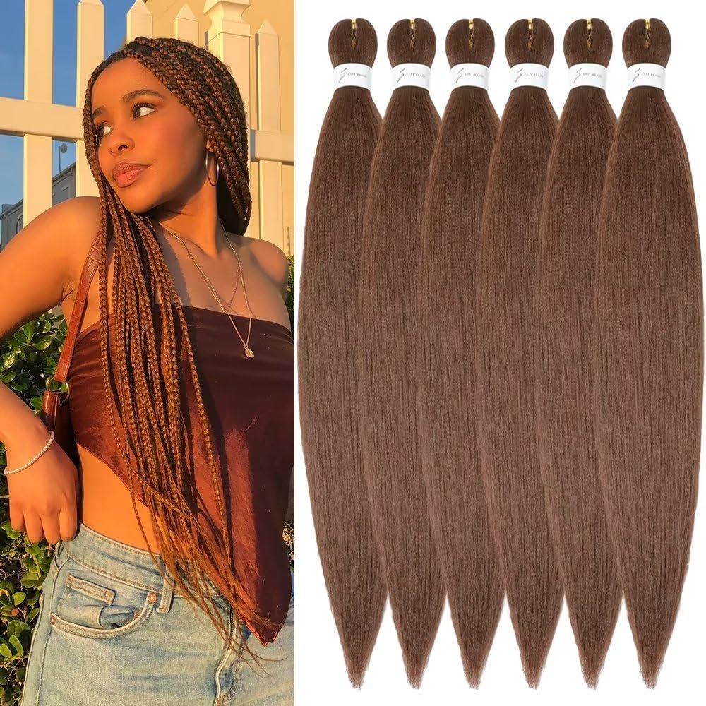 YDDM Capelli Per Treccine Africane Rosa Extension Treccine Texture Yaki Easy Install per Principianti 20 Pollici 3 Pezzi Capelli Leggeri e Naturali per Box Braids, Twist e Crochet — view 86