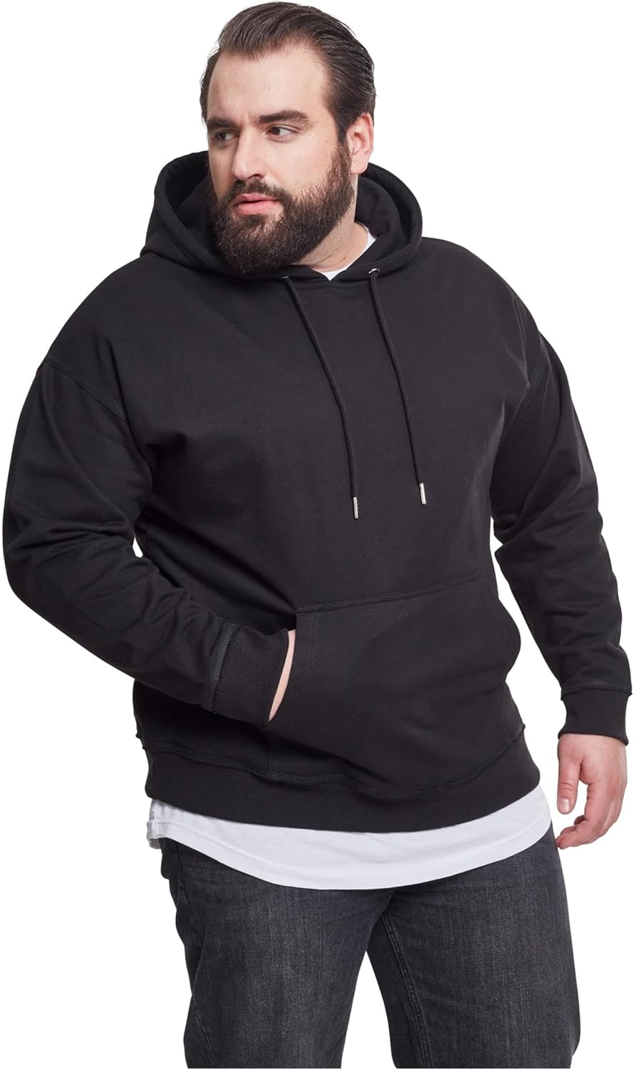 Urban Classics Mens Hoody TB1593 Oversized Sweat Hoody Color: Black in Size: Small