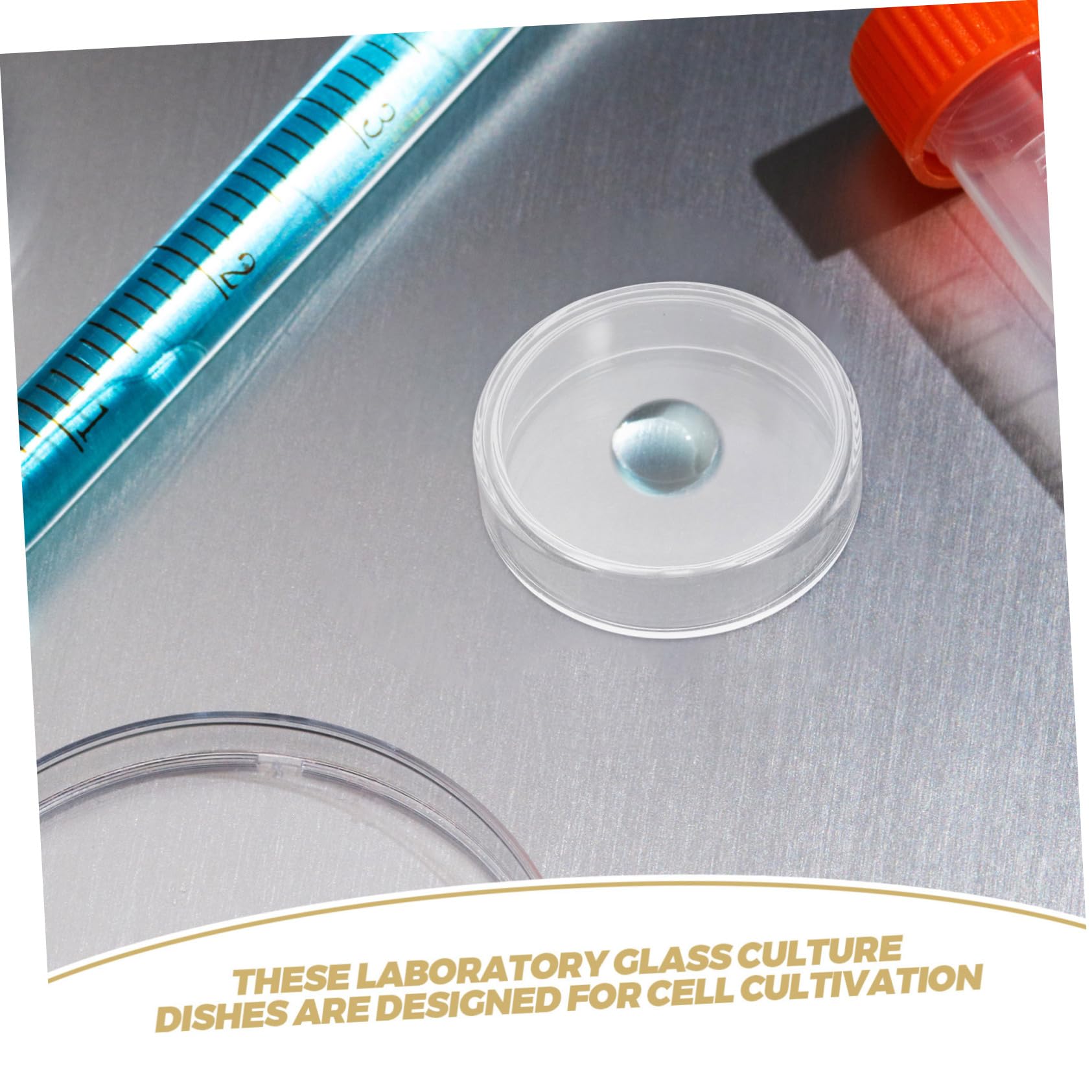 Veemoon 10piezas Placas De Petri De Vidrio Con Tapa Para Cultivos De Nutrientes Experimentos Científicos Uso Laboratorio Célula Microbiológico