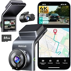 BOTSLAB 4K Dashcam Voiture GPS, Dashcam Voiture Avant Arr…