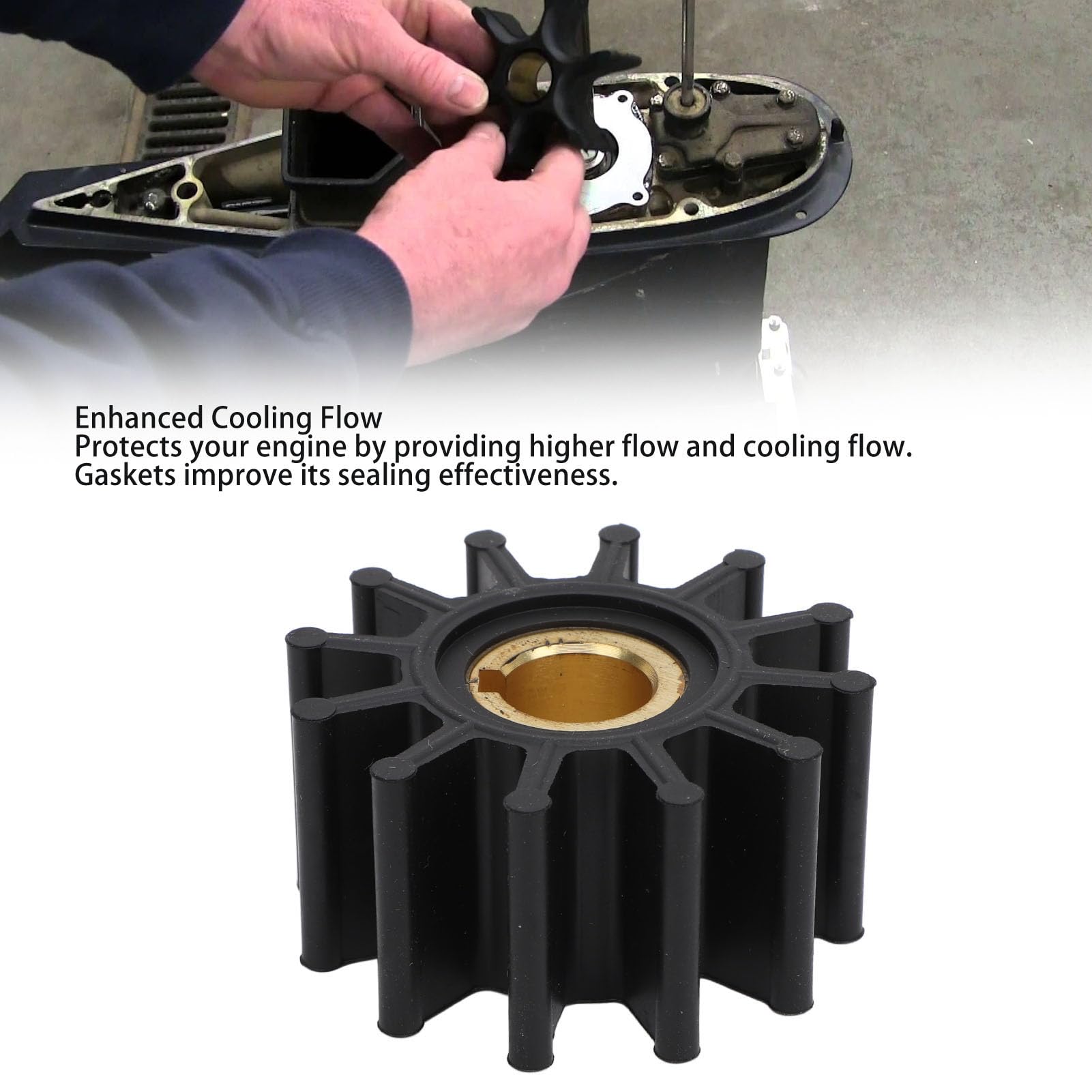 Kit Turbine Sherwood 17000-K – 12 Lames, Remplace Caterpillar 7E-0321, Joints Inclus