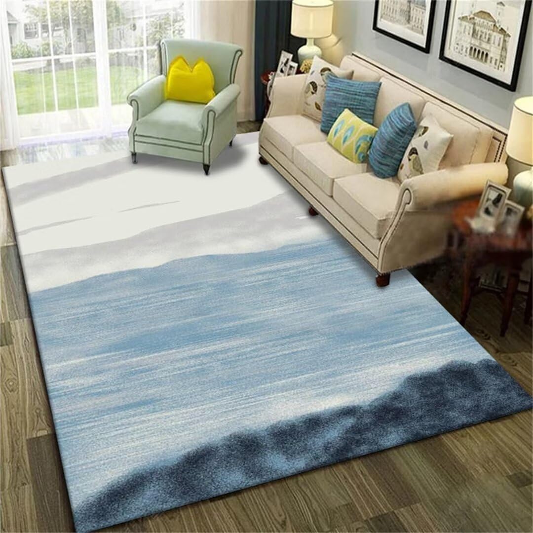 Moquette intérieure salon et tapis chambre enfant bleu 80x160