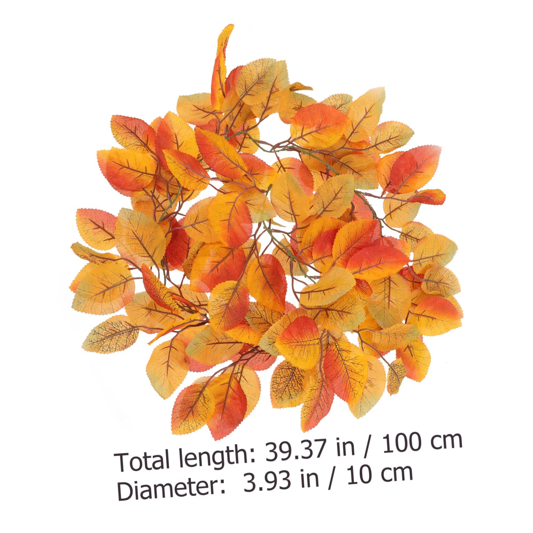 5st Dekoratives Rattan Laubmantelrebe Künstliche Girlande Aus Ahornblättern Fallende Außendekorationen Herbst Magnolienblatt Herbstgirlande Herbstlaub Reben Orange Plastik IMIKEYA