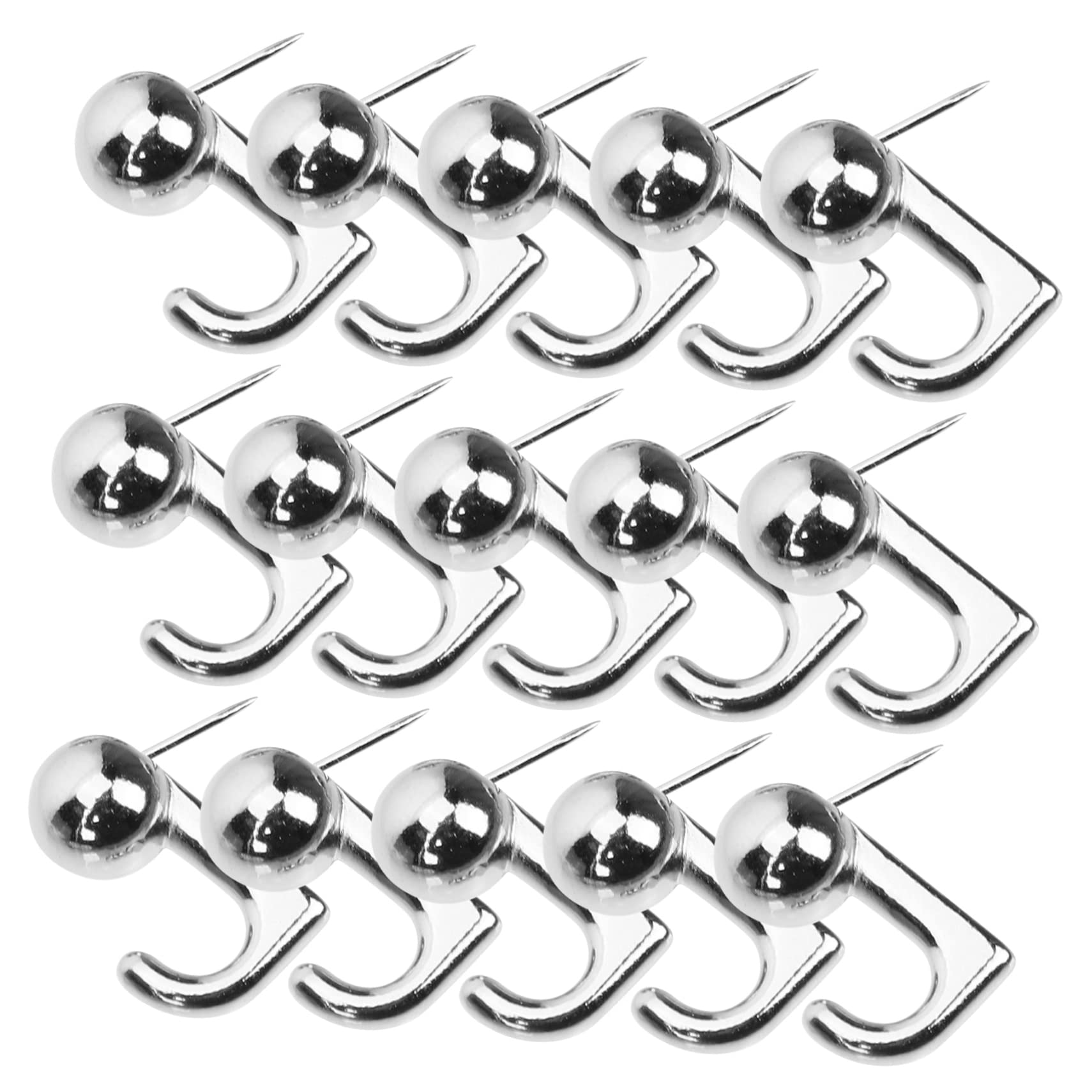 SHINEOFI 120 piezas Gancho Metálico Push Pin con para Colgar Cuadros sin Taladro Duradero para Tableros de Corcho y Paredes de Soporte Seguro para Marcos y Decoraciones