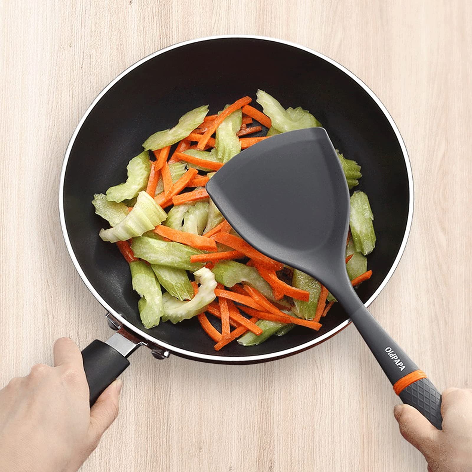 Juego de espátulas de Silicona， espátula de Goma Resistente al Calor， utensilio de Cocina， diseño de una Pieza， espátula de Cocina para sartén Antiadherente，，