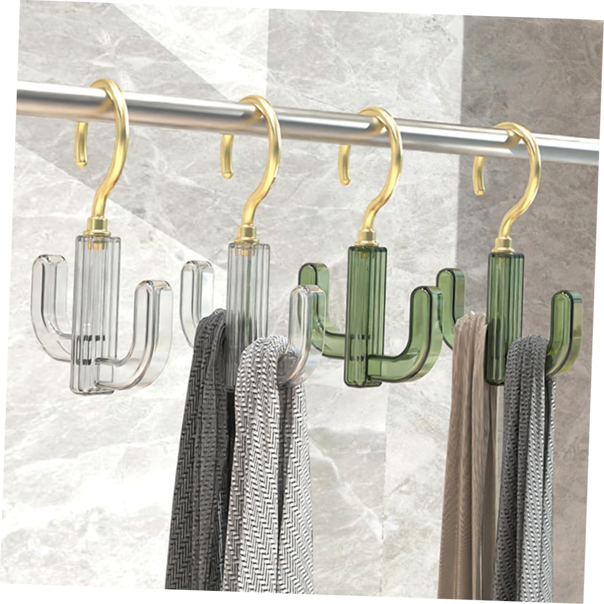 2pcs 360 Degree Rotating Belt Tie Hanger for Closet Organization image 2