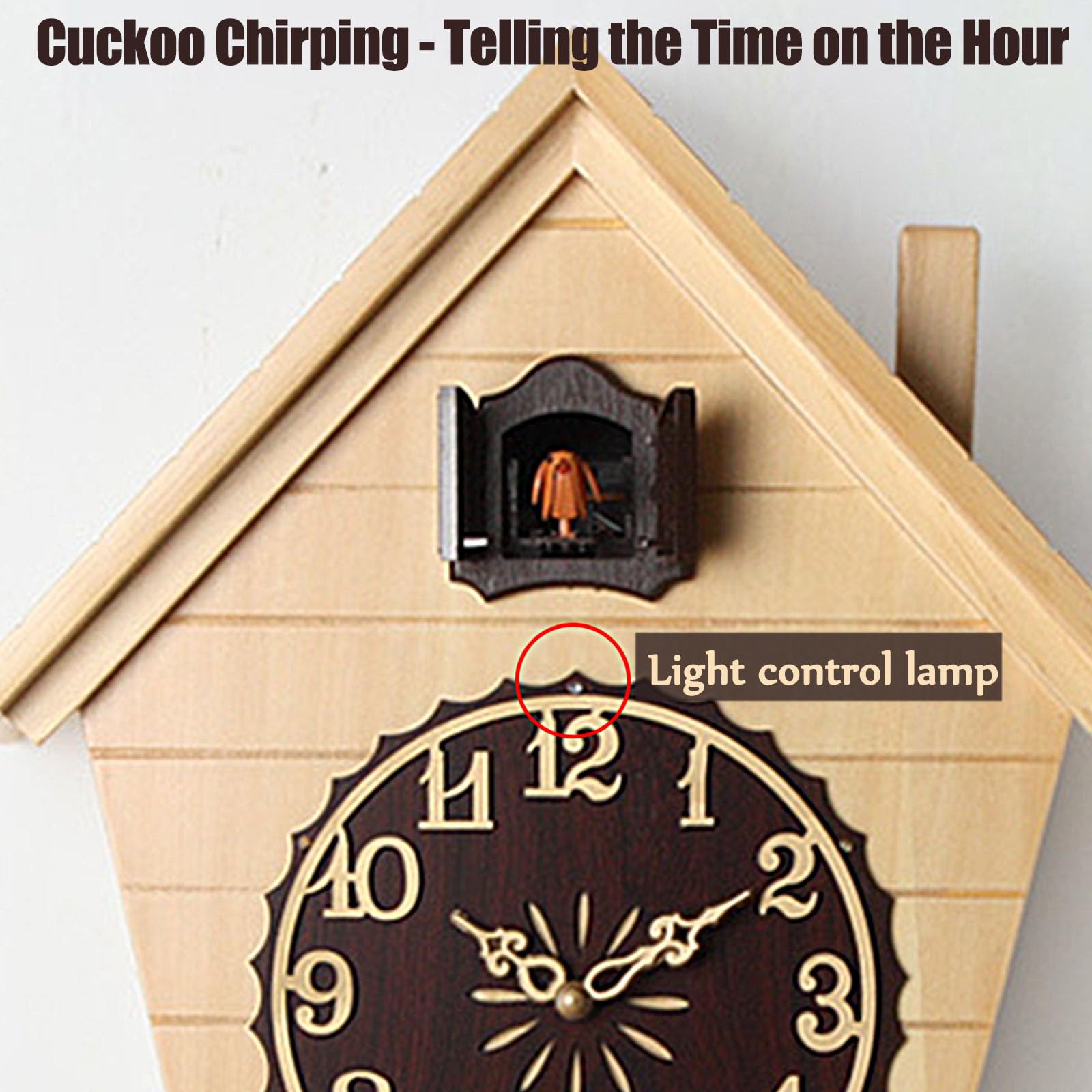 Relojes De Cuco,Reloj De Pared,Madera Maciza De Cuco De La Selva Negra De Relojes De Cuco para Cocina Salón Apartamento Cuco Reloj De Cuco De Tradicional Relojes De Cuco