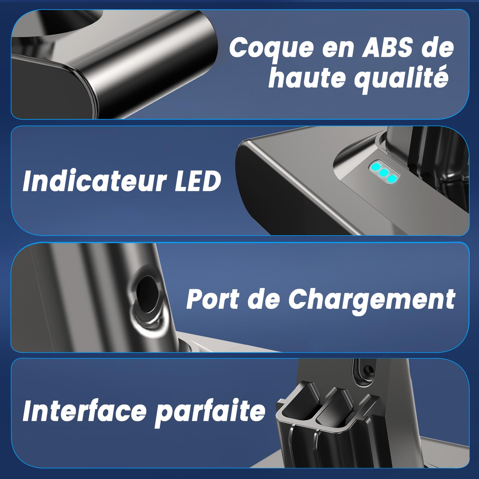Batterie de Remplacement Compatible avec Dyson V8 Animal, Absolute, Fluffy, Ecovoltix Batterie pour SV10 Aspirateur avec 2 Filtres